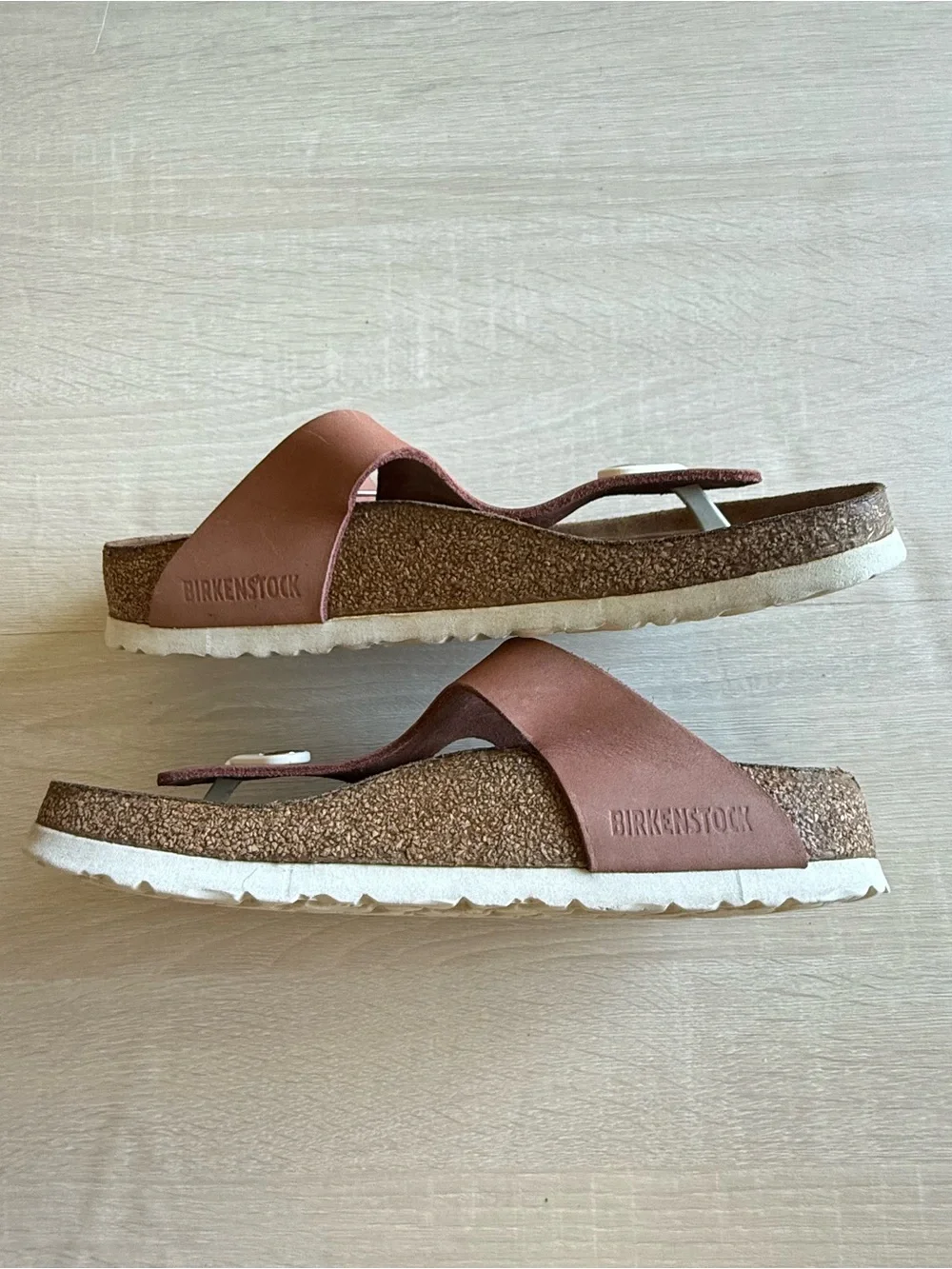 Birkenstock Gizeh Nubuck Leather Dusty Rose Thong Sandals Women’s EU 38
